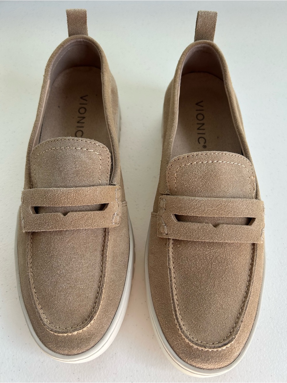 Vionic Women's Suede Loafers in Tan